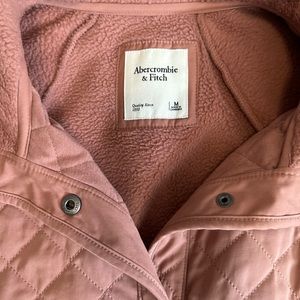 Abercrombie fleece snap up jacket size M